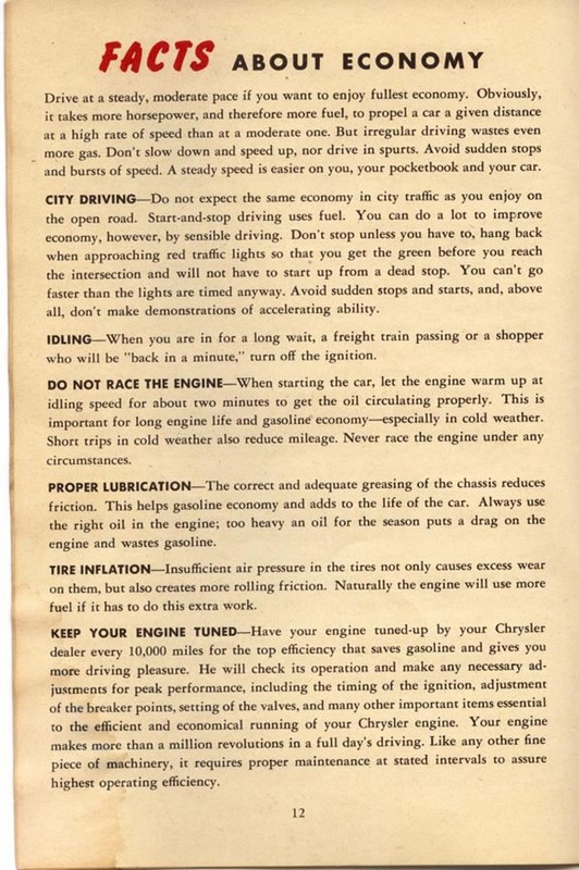 1946 Chrysler Owners Manual Page 38